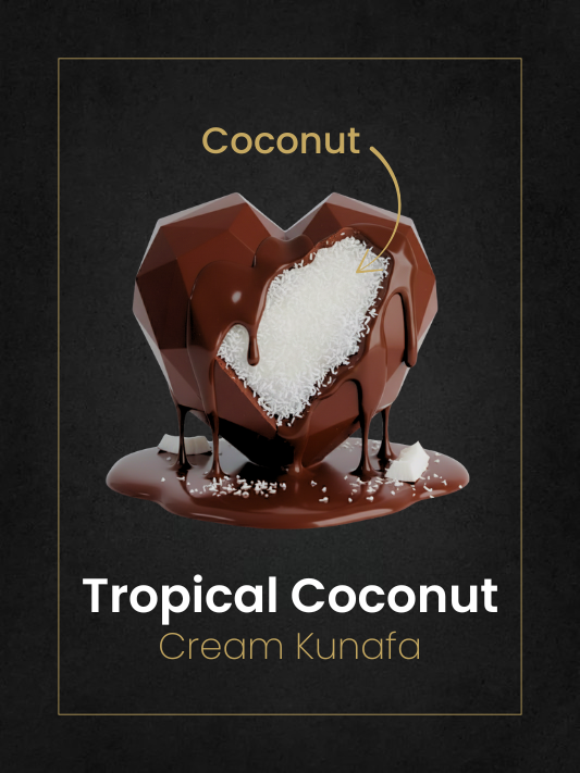 Tropical Coconut Cream Kunafa - Karmazin Chocolate